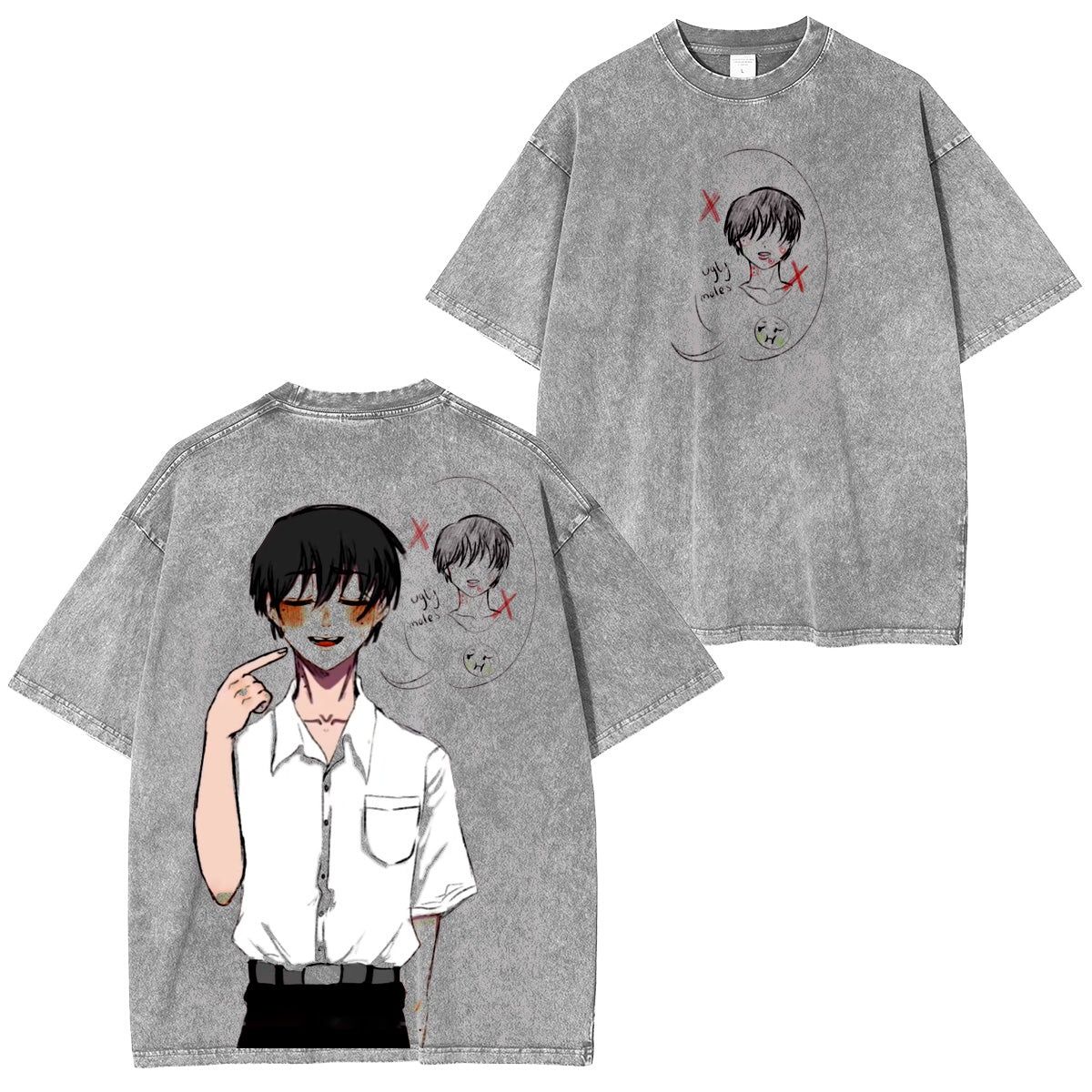 thesummerhikarudied:Hikaru and Yoshiki Official Art Double Retro Washed T-Shirt