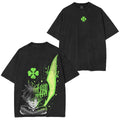 Yuno Black Clover Anime Double Printed Vintage Washed Tee Unisex