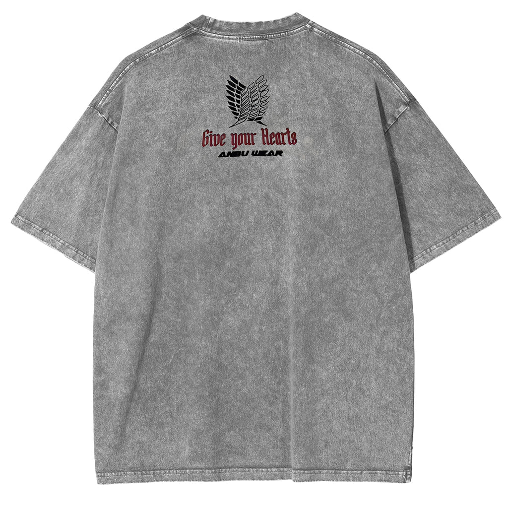 Attack on Titan Levi Ackerman Vintage Washed Unisex T-Shirt
