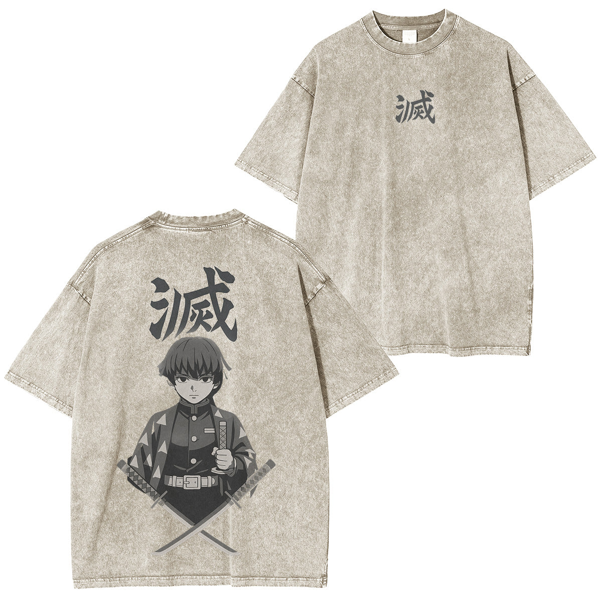 Zenitsu Demon Slayer Unisex Fit Washed T-Shirt