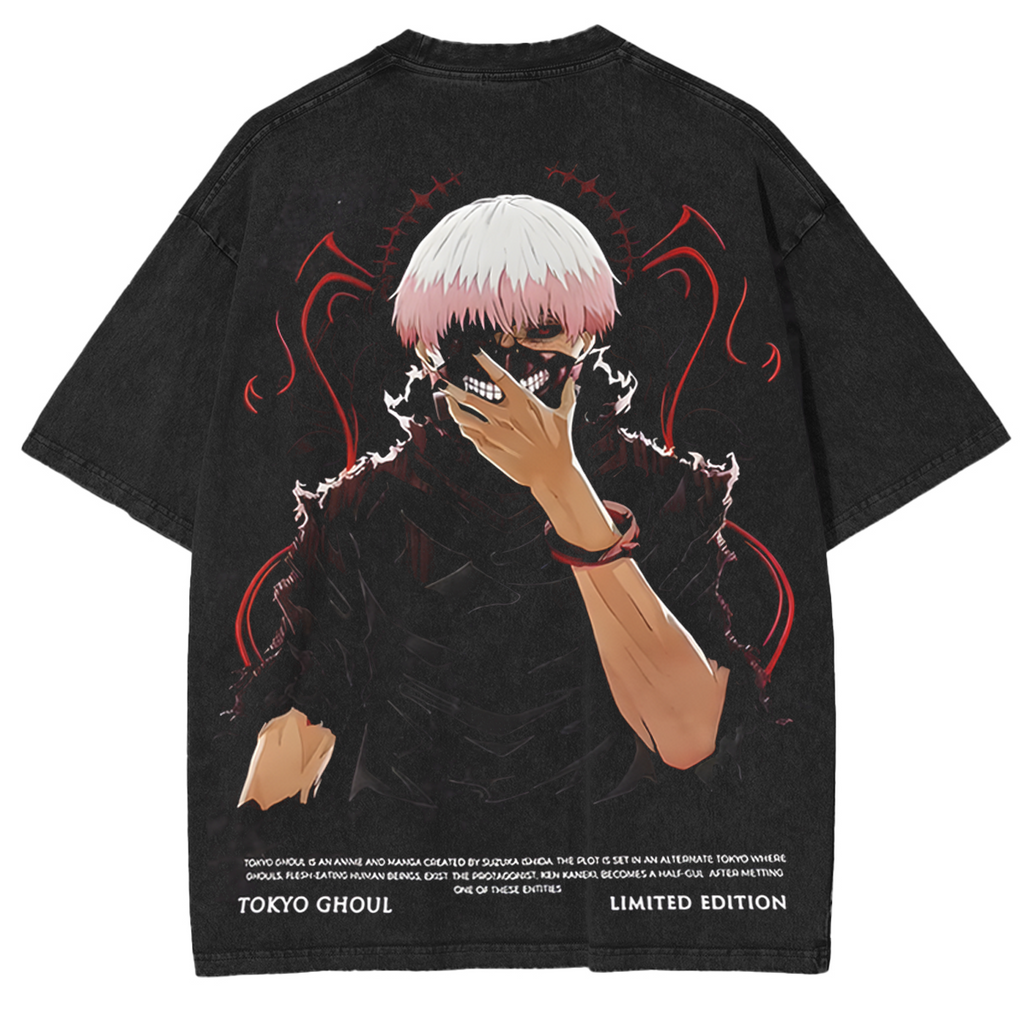 Tokyo Ghoul Tee – Ken Kaneki Vintage Washed Oversize Shirt