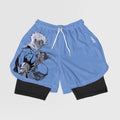 Anime Gojo-Breathable Mesh Fabric Inspired Gym Shorts with Liner