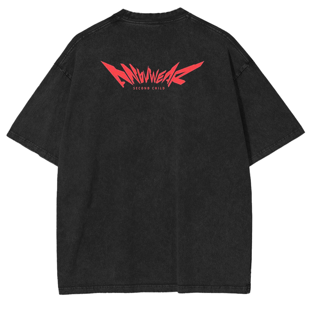 Asuka Langley Soryu Washed Oversize Anime Shirt