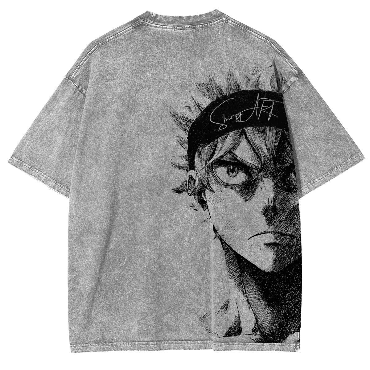 Black Clover Anime Double Printed Vintage Washed Tee Unisex