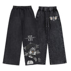 Akaza,Demon Slayer  Unisex Washed Pants