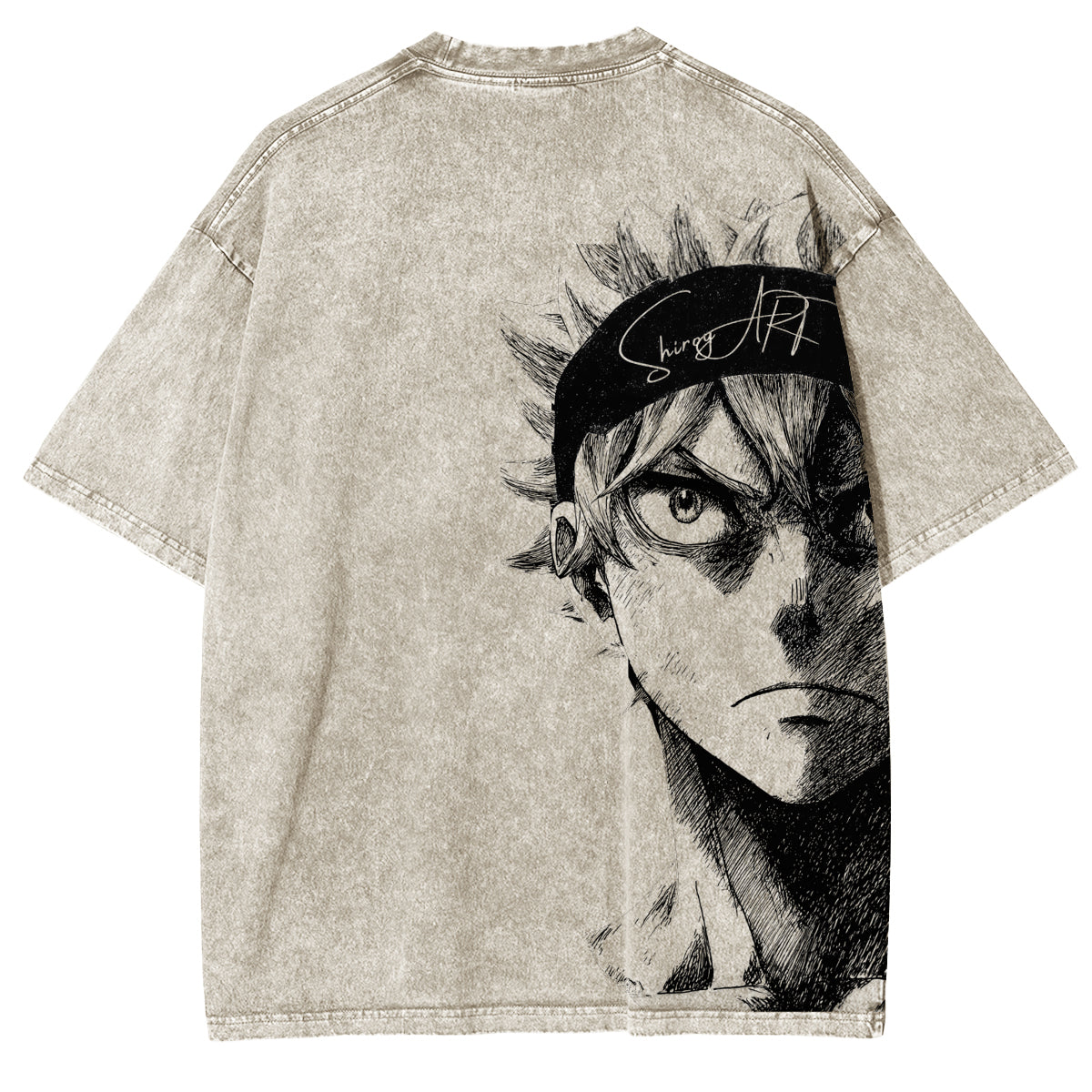 Black Clover Anime Double Printed Vintage Washed Tee Unisex