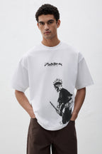 Asta x Black Bulls Black Clover Anime Double Printed Vintage Washed Tee Unisex