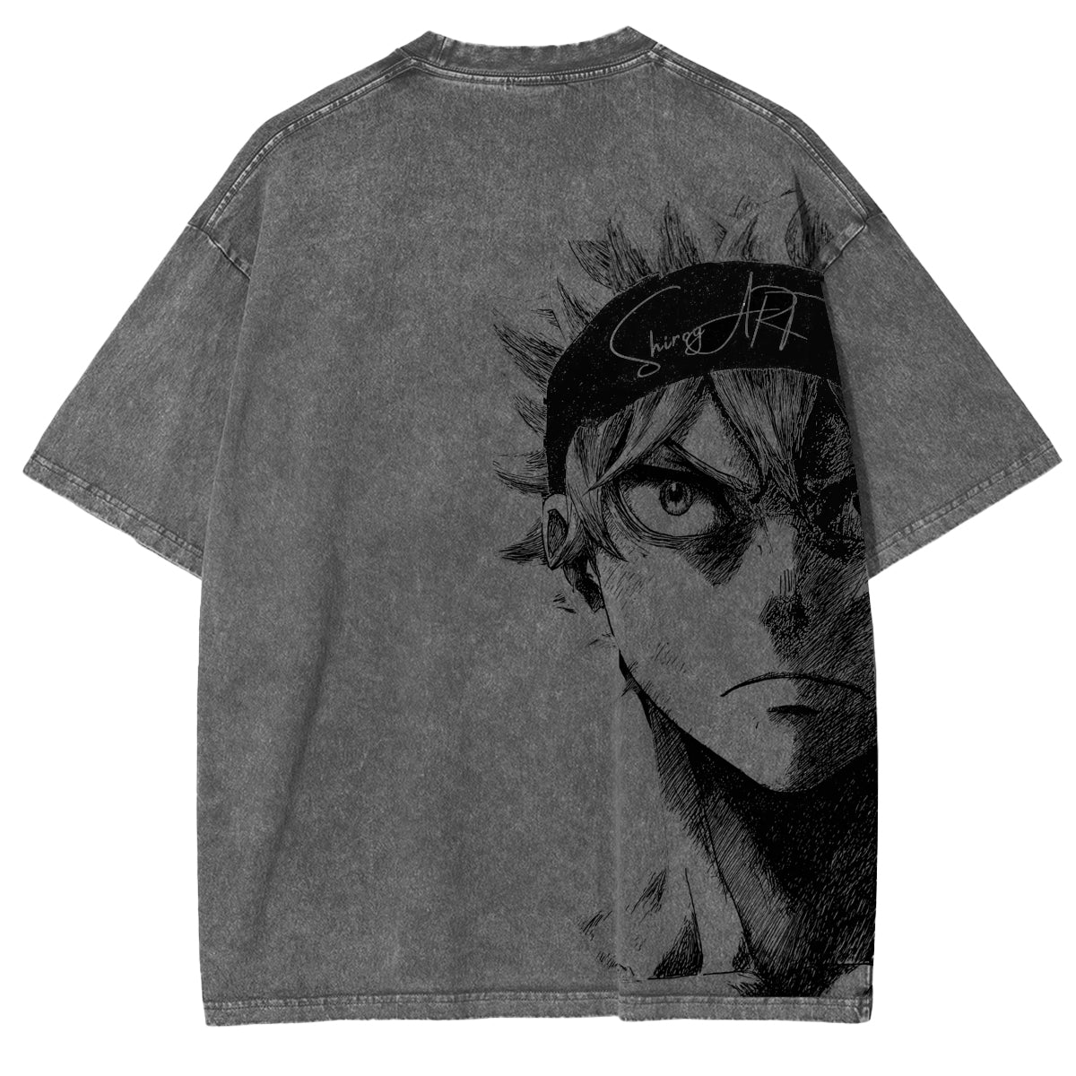 Black Clover Anime Double Printed Vintage Washed Tee Unisex