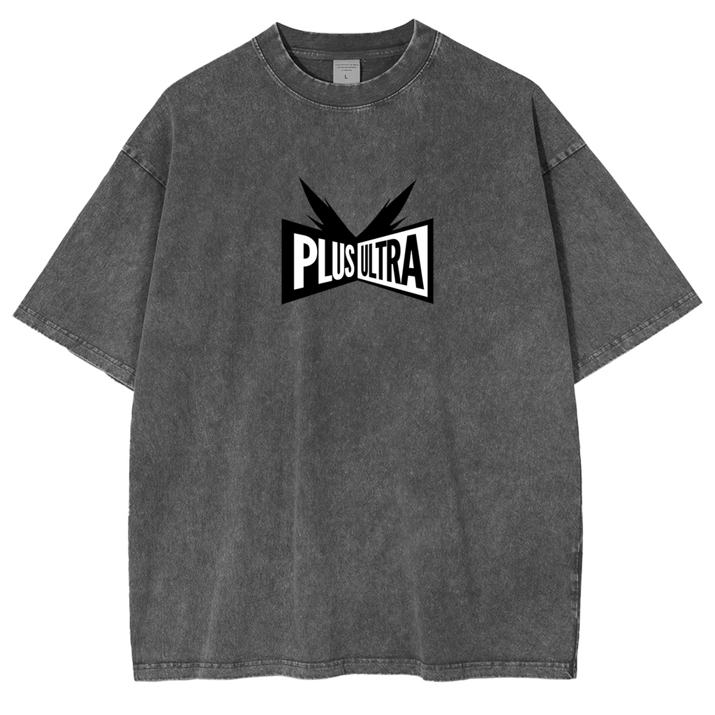 My Hero Academia Double Print Oversize Anime Manga Acid Washed Cotton T-ShirtDouble Print Oversize Anime Manga Acid Washed Cotton T-Shirt