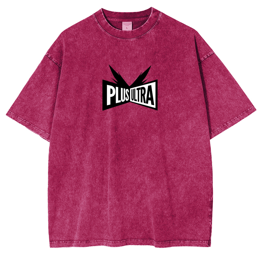 My Hero Academia Double Print Oversize Anime Manga Acid Washed Cotton T-ShirtDouble Print Oversize Anime Manga Acid Washed Cotton T-Shirt