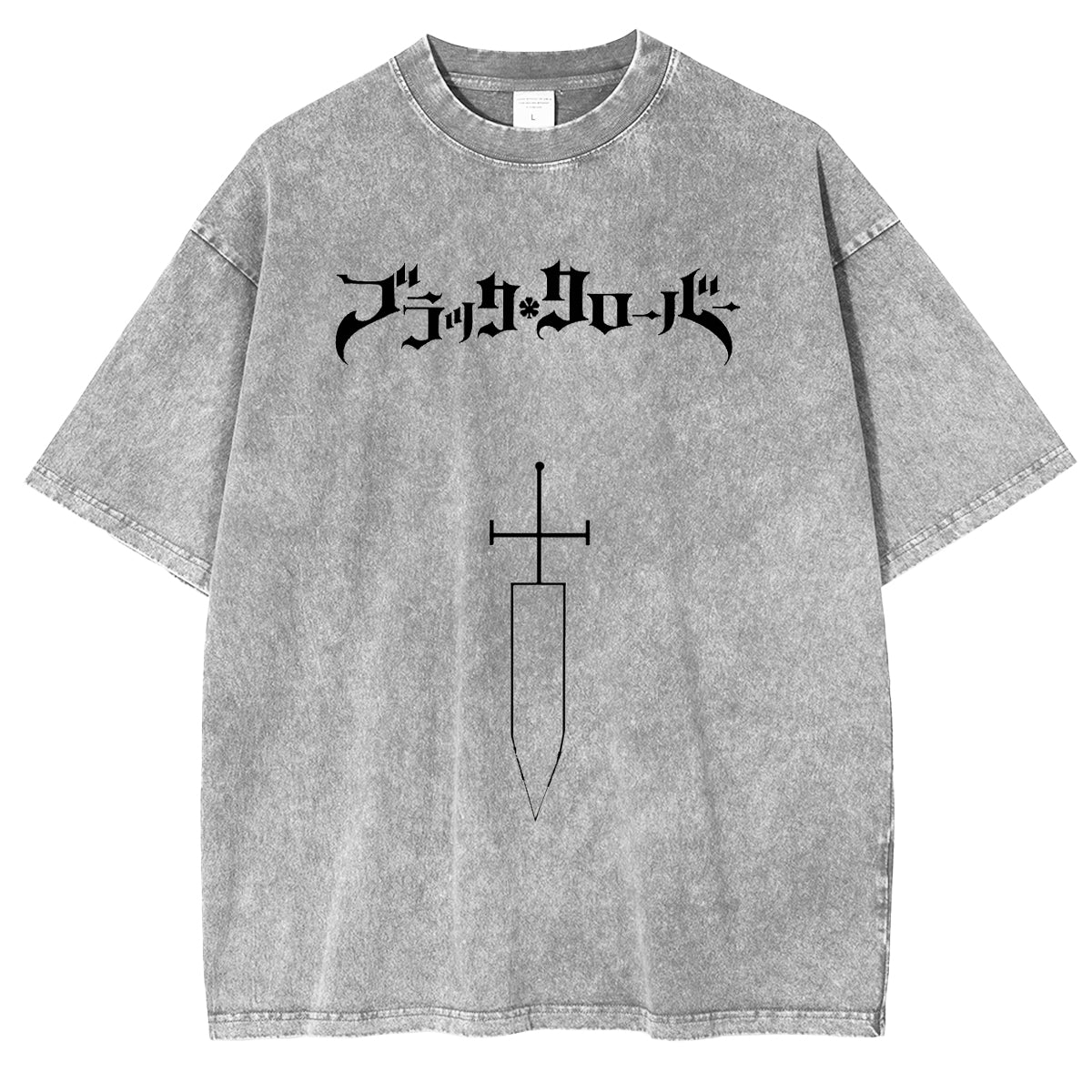 Black Clover Anime Double Printed Vintage Washed Tee Unisex