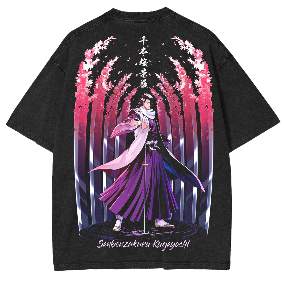 Byakuya Kuchiki from Bleach Unisex Fit Washed T-Shirt
