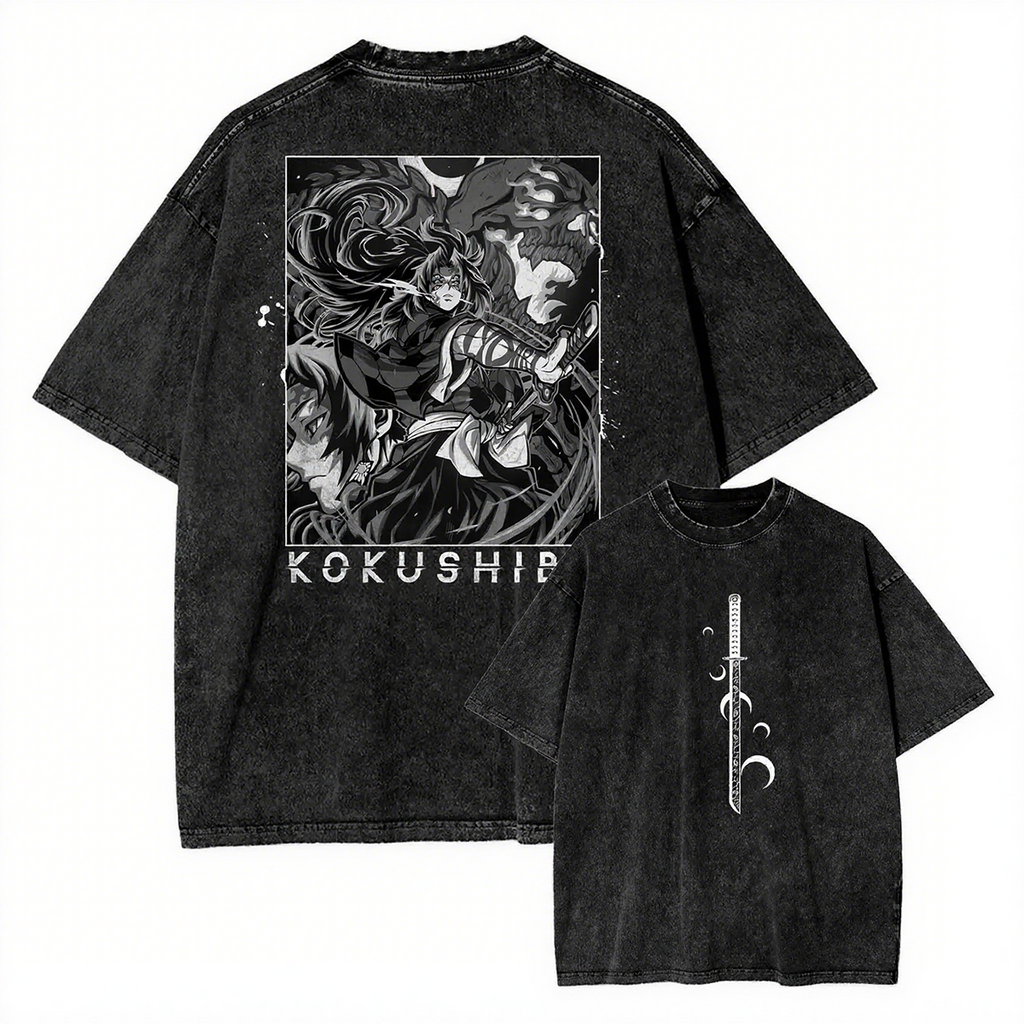 Vintage Kokushibo Print Mineral Wash Tee