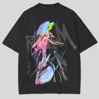 Lucy x Cyberpunk Edgerunners Unisex Acid Washed Lightweight T-Shirt