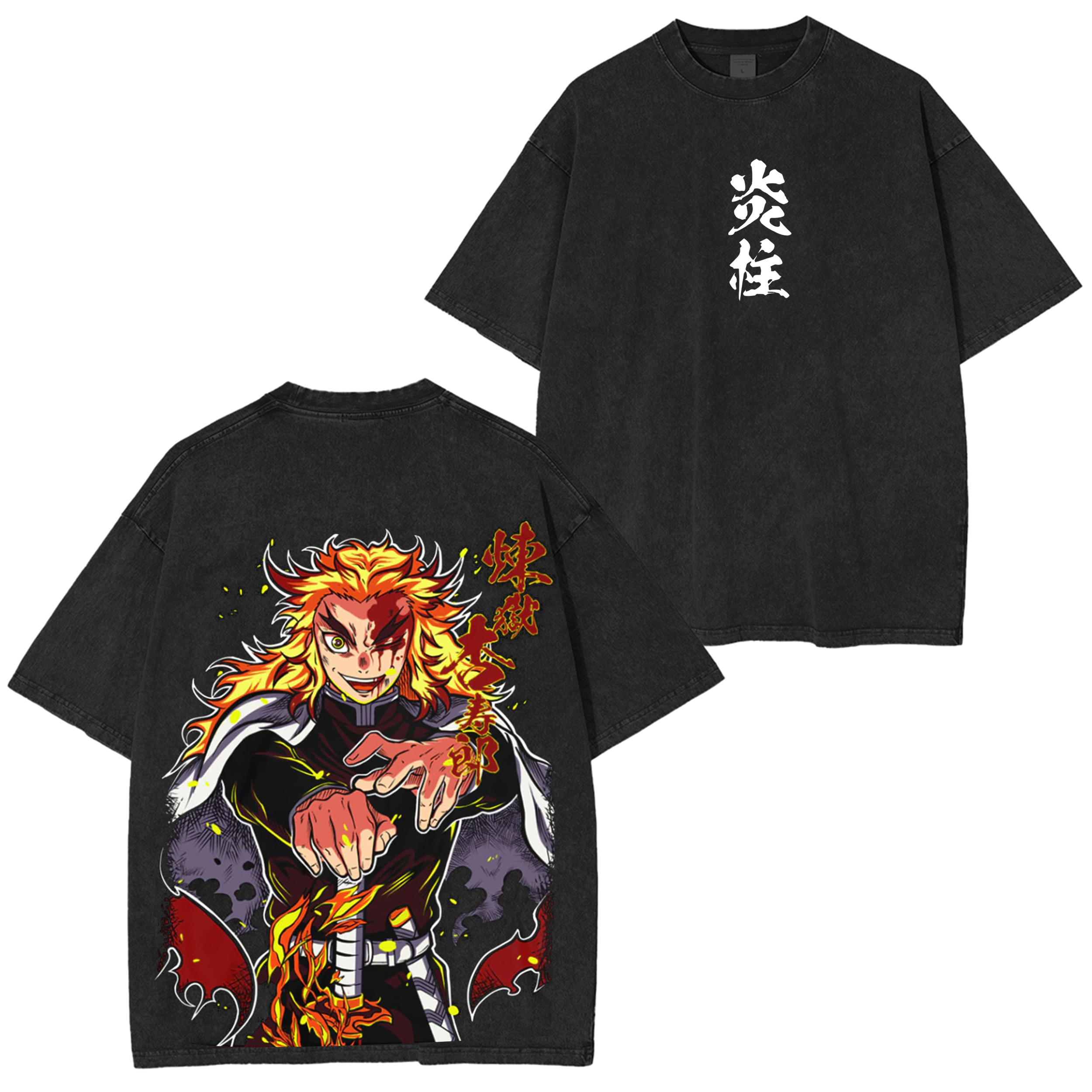 Camiseta - Hashira da Chama Unisex Washed T-Shirt