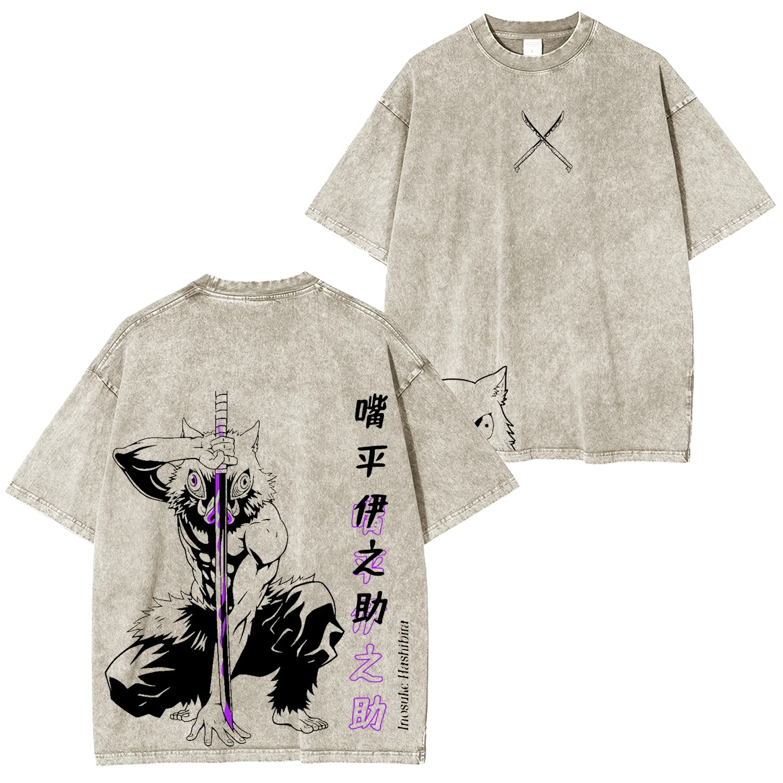 Limited Edition Inosuke Demon Slayer Vintage Oversize Tee