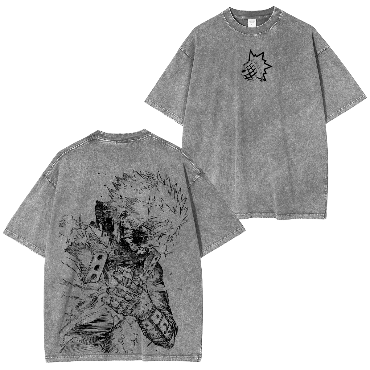 Katsuki Bakugo,My Hero Academia Anime Washed Unisex T-Shirt