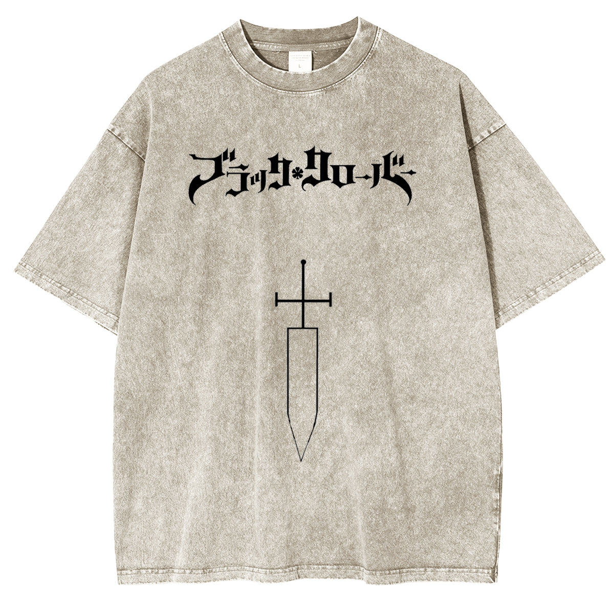 Black Clover Anime Double Printed Vintage Washed Tee Unisex