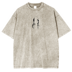 Retro Limited Sung Jin Woo Solo Leveling anime Washed Cotton T-shirt