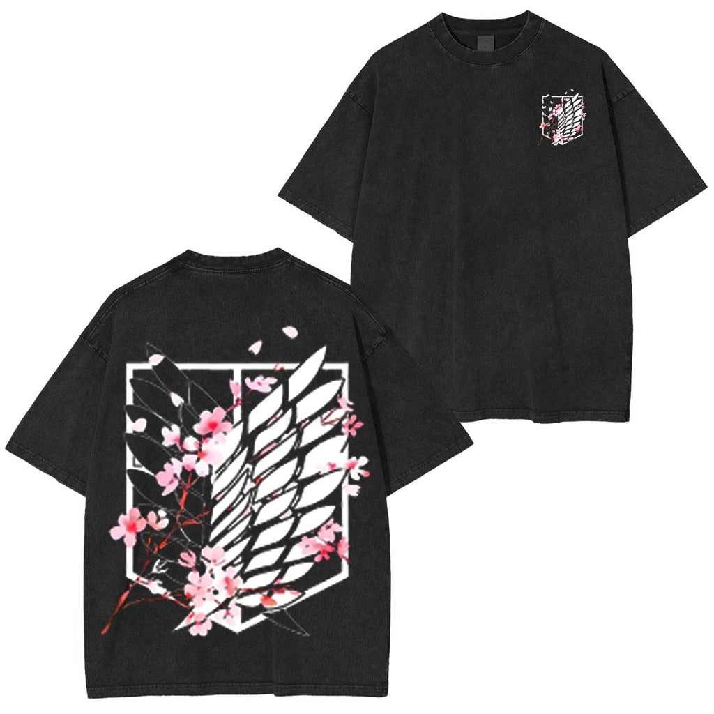 Wings Of Freedom AOT Vintage Washed Unisex T-Shirt