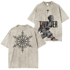 Akaza Demon Slayer Unisex Fit Washed T-Shirt