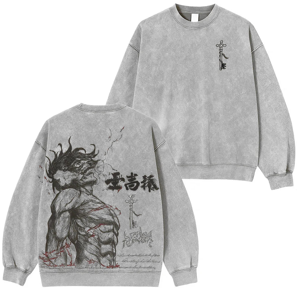 Attack on Titan Eren Yeager Vintage Washed Oversize T-Shirt