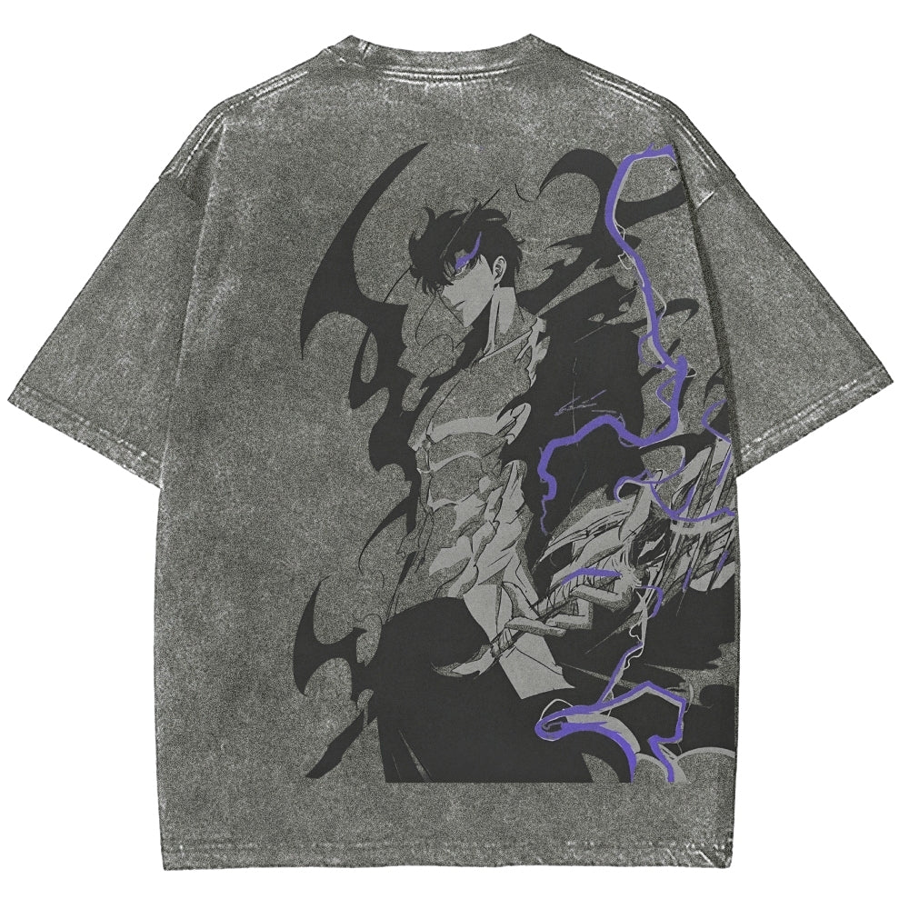 Shadow Monarch Printed Unisex Washed T-Shirt