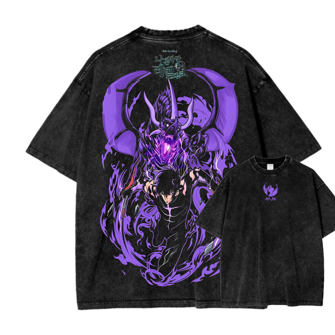 solo leveling Unisex Fit Washed T-Shirt 2502007467