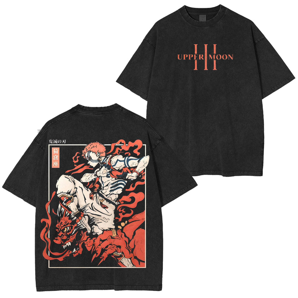 Akaza Demon Slayer Vintage Washed Unisex T-Shirt