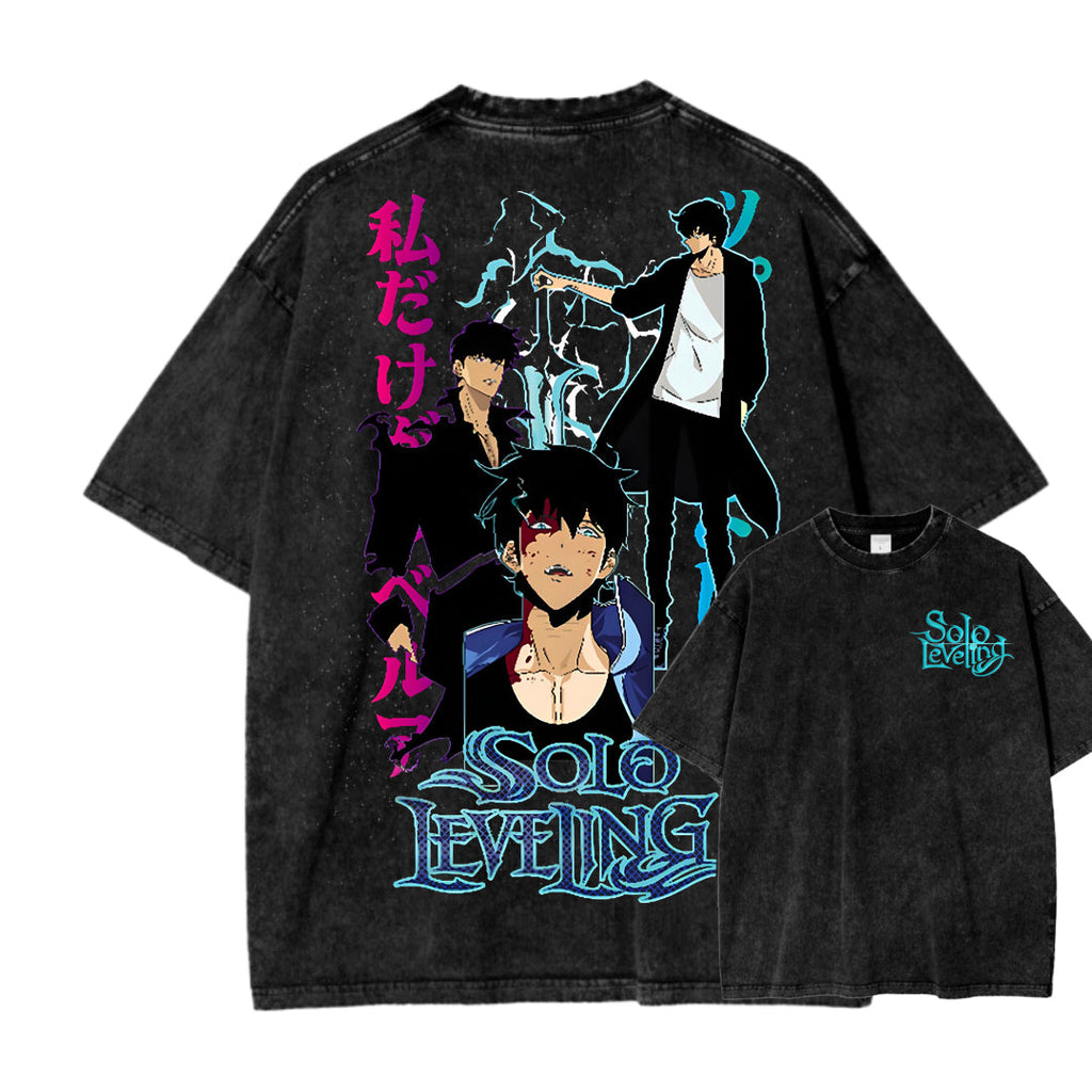 solo leveling Unisex Fit Washed T-Shirt 2502007534