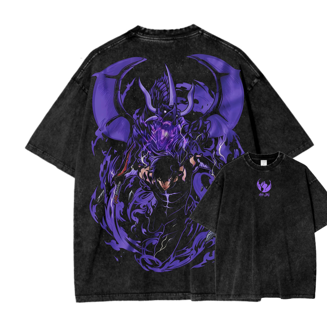 solo leveling Unisex Fit Washed T-Shirt 2502007601