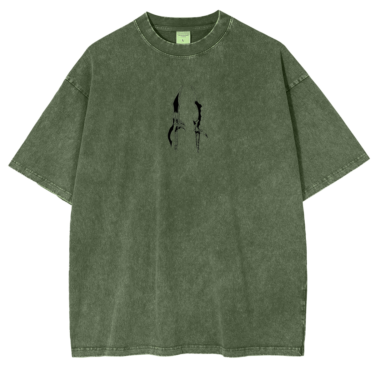 Retro Limited Sung Jin Woo Solo Leveling anime Washed Cotton T-shirt