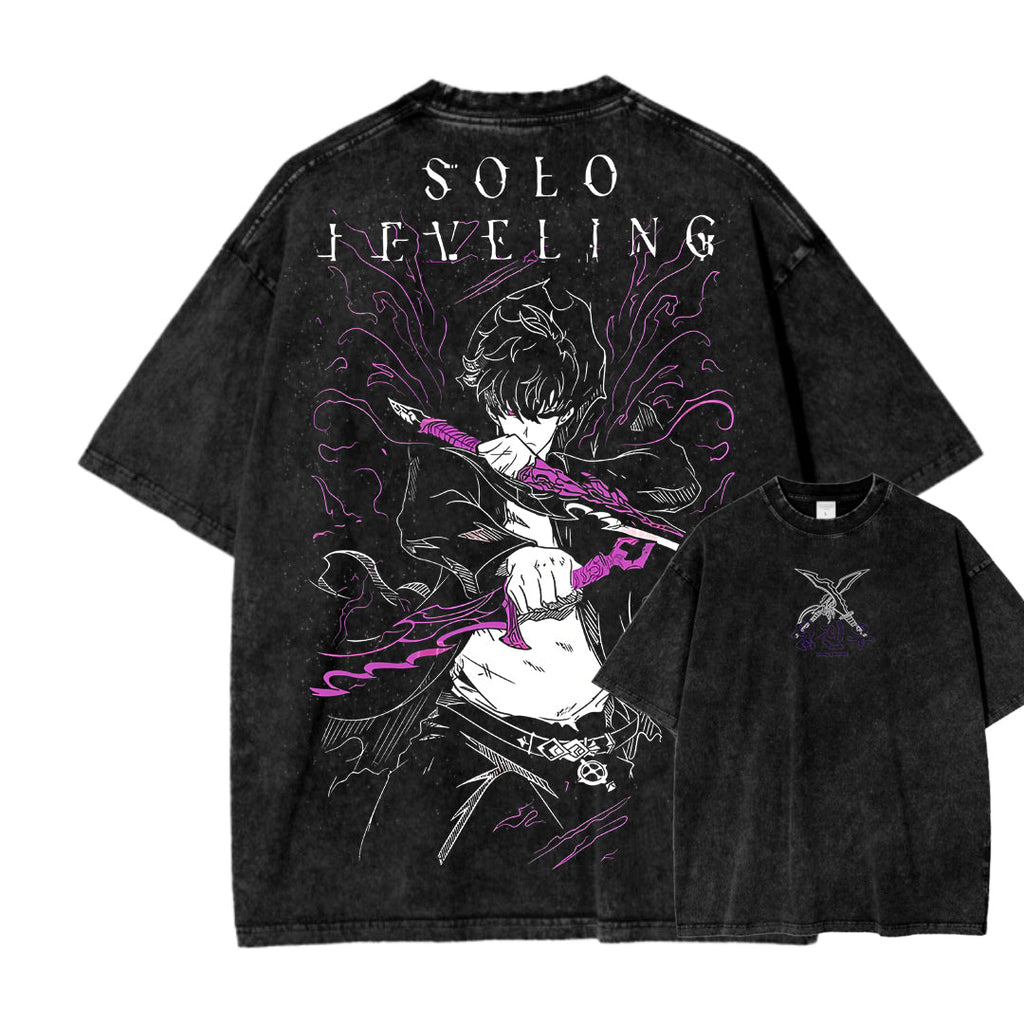 Solo Leveling Printed Unisex Washed T-Shirt