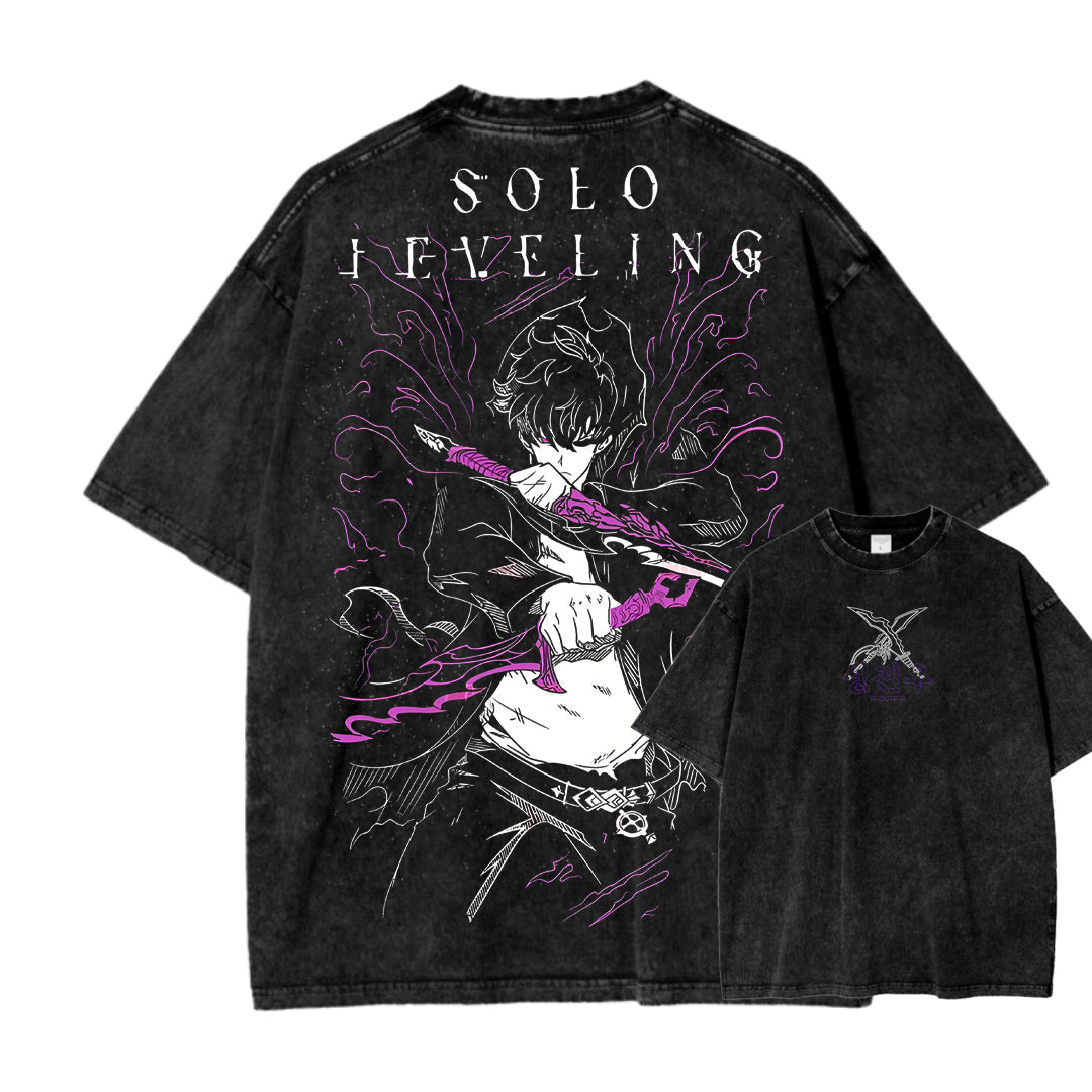 Solo Leveling Printed Unisex Washed T-Shirt