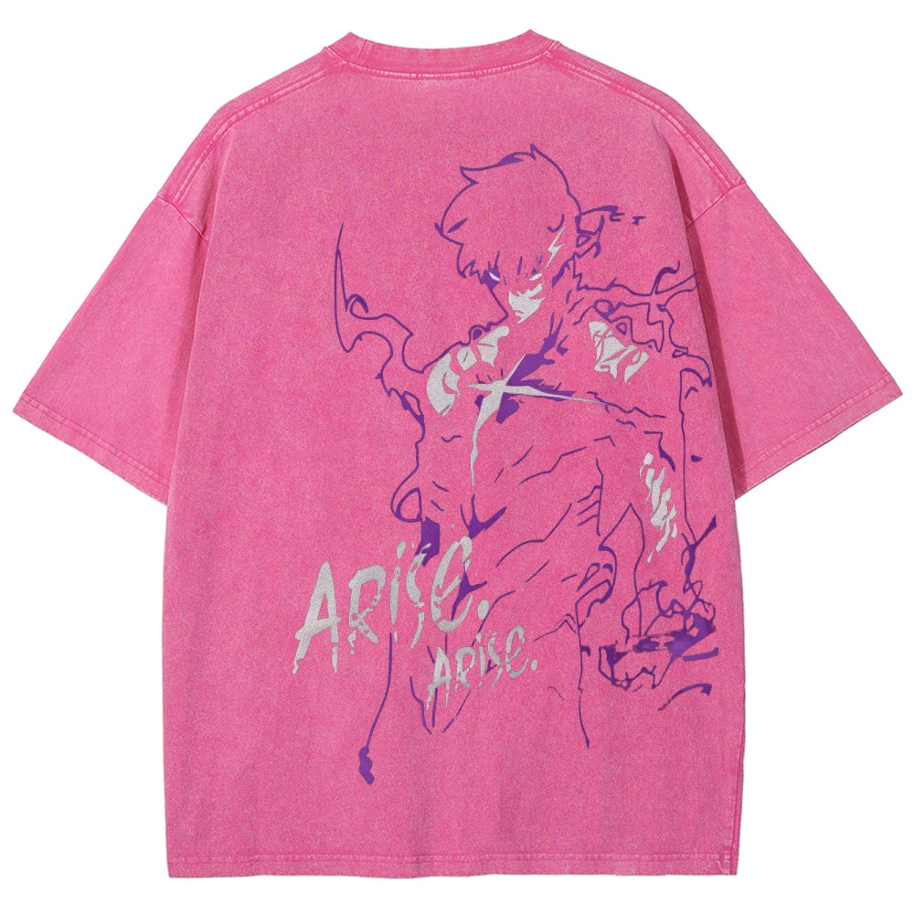 solo leveling Unisex Fit Washed T-Shirt 2501009734