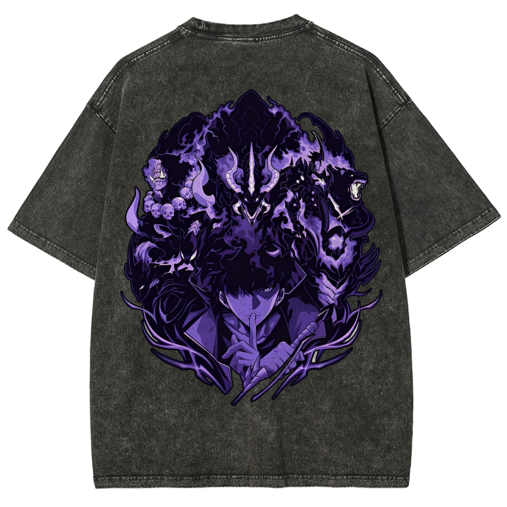 solo leveling Unisex Fit Washed T-Shirt 2501009735
