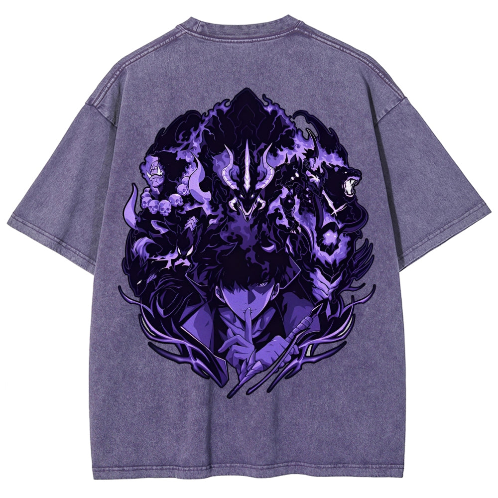 solo leveling Unisex Fit Washed T-Shirt 2501009735
