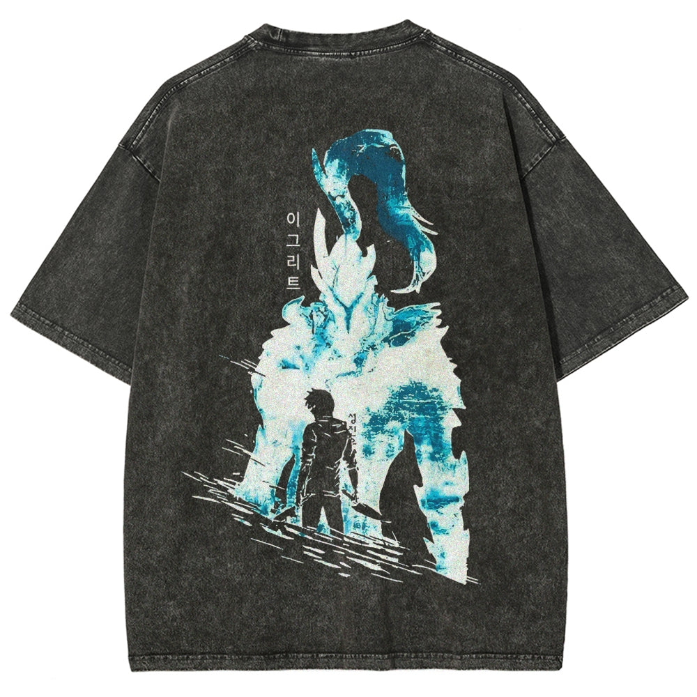 solo leveling Unisex Fit Washed T-Shirt 2501009736