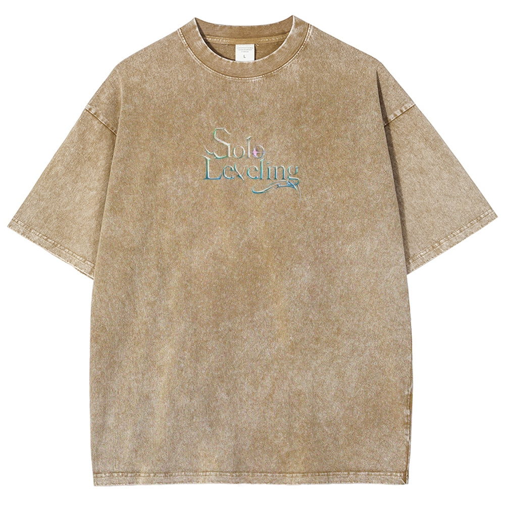 solo leveling Unisex Fit Washed T-Shirt 2501009736
