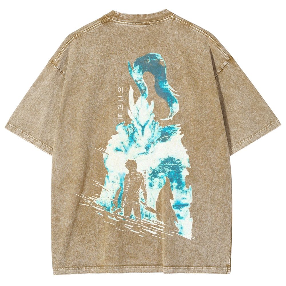 solo leveling Unisex Fit Washed T-Shirt 2501009736