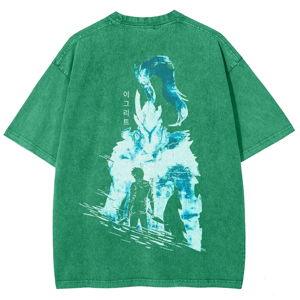 solo leveling Unisex Fit Washed T-Shirt 2501009736