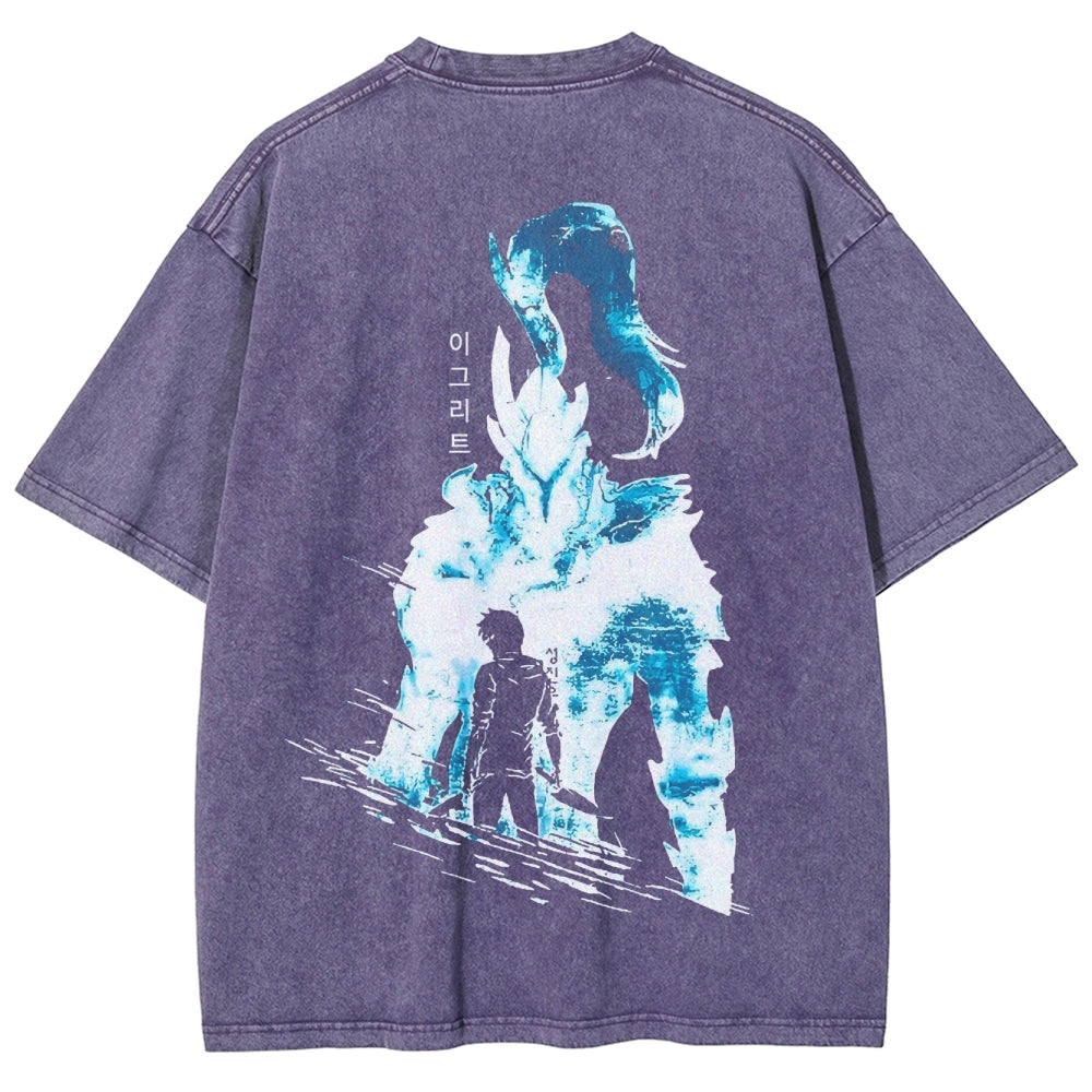 solo leveling Unisex Fit Washed T-Shirt 2501009736