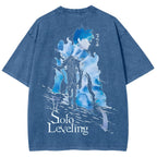 solo leveling Unisex Fit Washed T-Shirt 2501009737