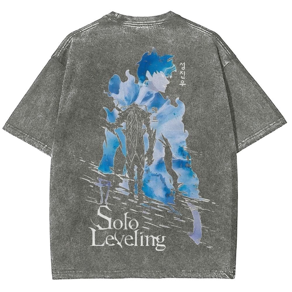 solo leveling Unisex Fit Washed T-Shirt 2501009737