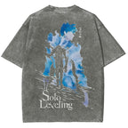 solo leveling Unisex Fit Washed T-Shirt 2501009737