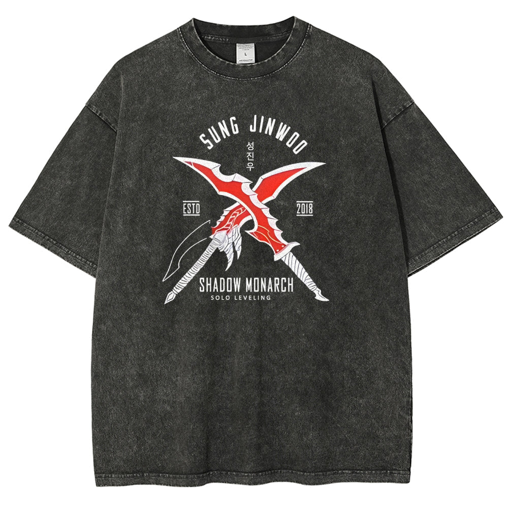 Solo Leveling Unisex Fit Washed T-Shirt