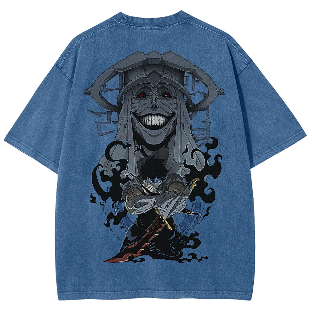 solo leveling Unisex Fit Washed T-Shirt 2502004266