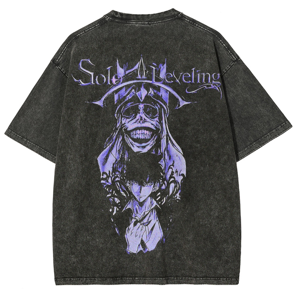 solo leveling Unisex Fit Washed T-Shirt 2502004280