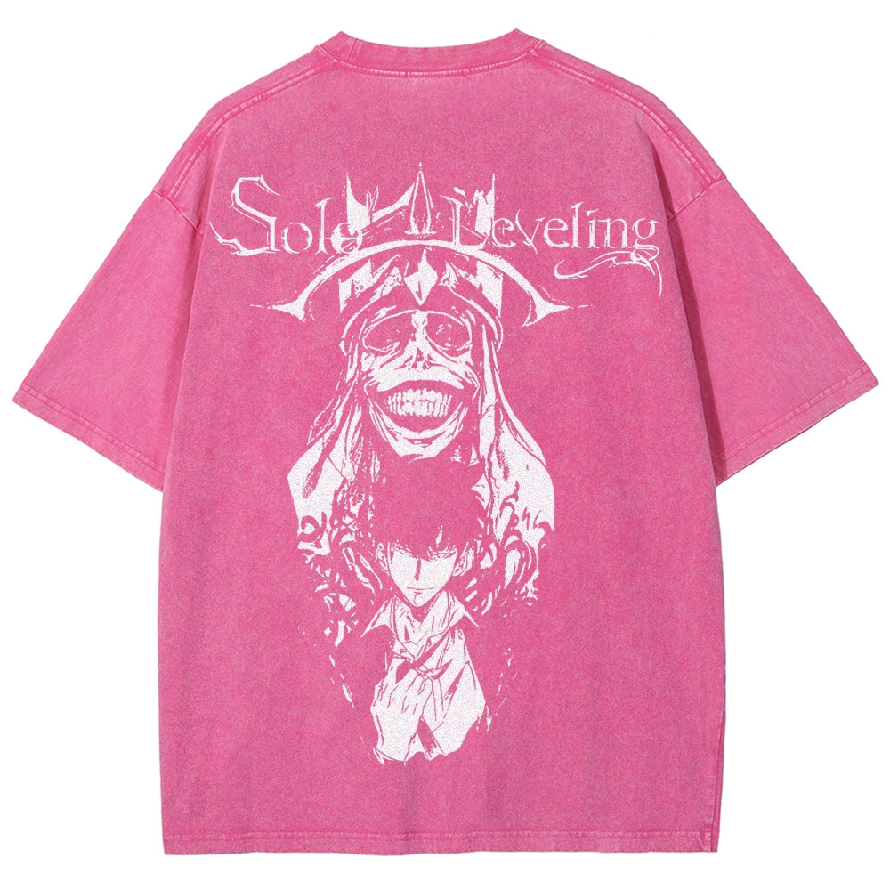 solo leveling Unisex Fit Washed T-Shirt 2502004280