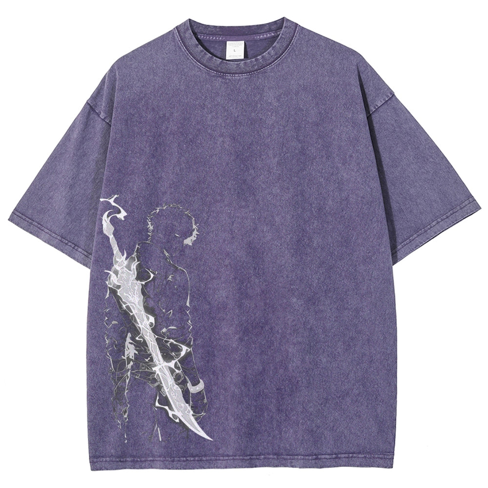 solo leveling Unisex Fit Washed T-Shirt 2502004280